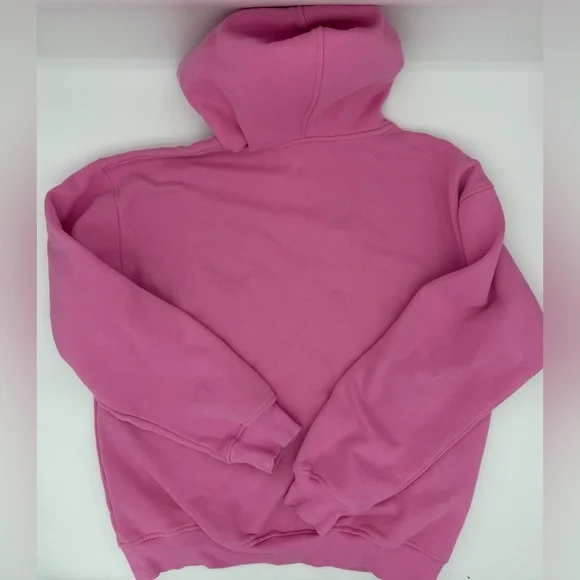 White Fox Pink Hoodie “White Fox Season” Embossed Logo Size S/M Oversized - Picture 9 of 10